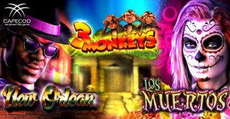 3 MONKEYS - LOS MUERTOS - NEW ORLEAN - Capecod Gaming launches 3 new Slots!